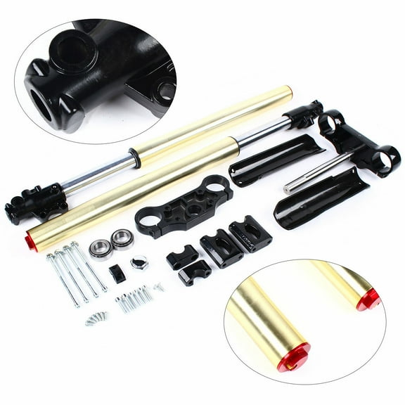 For Dirt Pit Bike 110cc 125cc Pair of 29" Front Fork Shock Triple Tree Clamp Fit Dirt Pit Bike SSR125 KLX110 29" Front Forks Shock 45/48mm Triple Tree Clamp