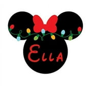 For Disney Cruise Custom Door Magnet - Personalized Christmas Holiday Girl Mouse Lights Head
