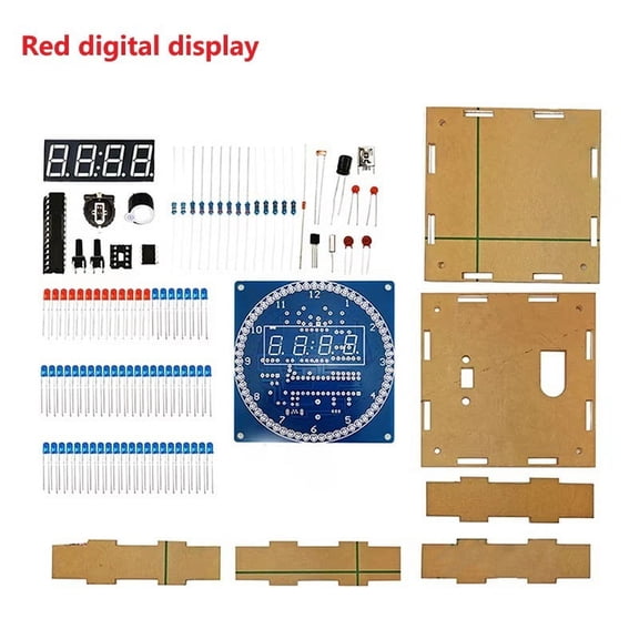 For Diy Digital Clock Soldering Kit With Alarm And Temperature Features