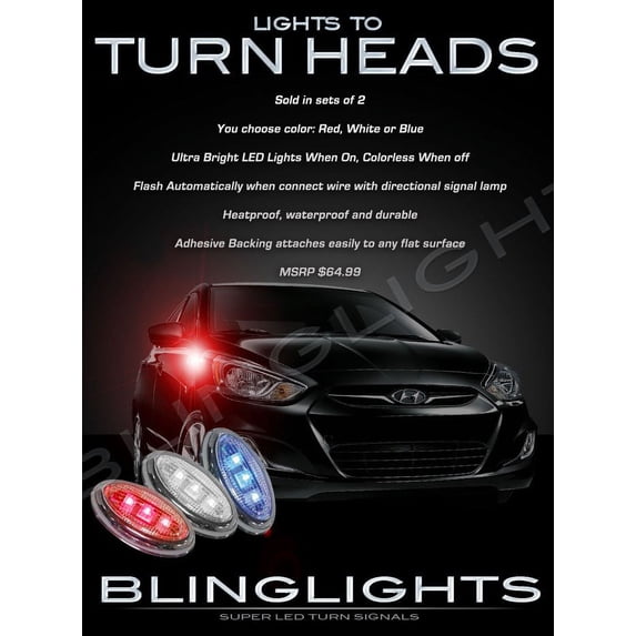 For Dodge Attitude LED Side Marker Turnsignal Lights Lamps Turn Signal Signalers Markers Blinkers