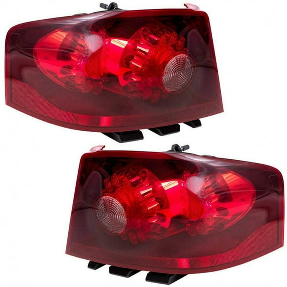 For Dodge Avenger Tail Light Assembly 2011 2012 2013 2014 Driver and Passenger Side Pair LED w/ Bulbs Replaces CH2818130 CH2819130