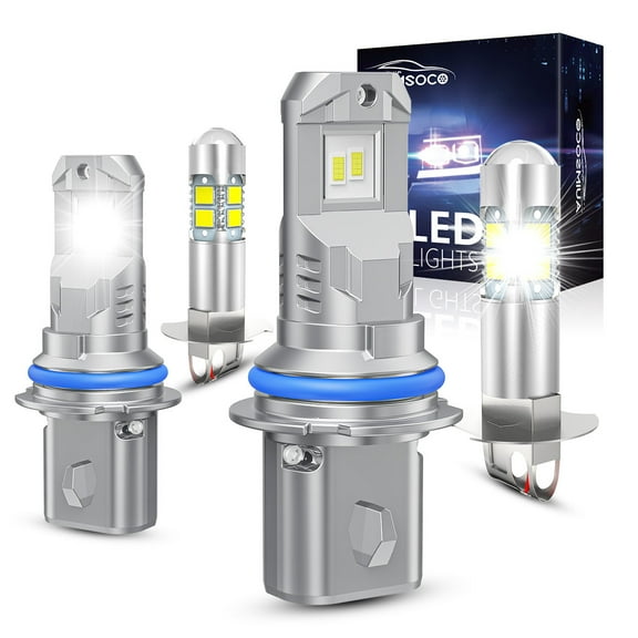 For Dodge B3500 1995-1997 4x White LED Headlight Combo Hi/Lo Fog Light Bulbs Kit No Hyper Flash Canbus No Error