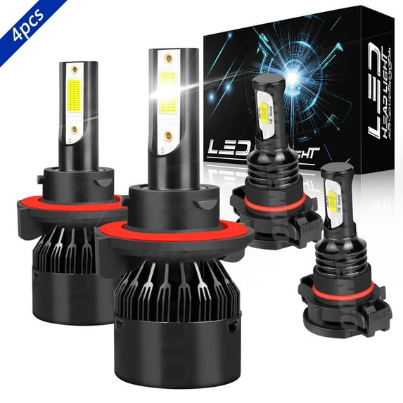For Dodge Caliber 2010 2011 2012 Combo LED Headlight High&Low Fog Light Bulbs Kit 4pcs