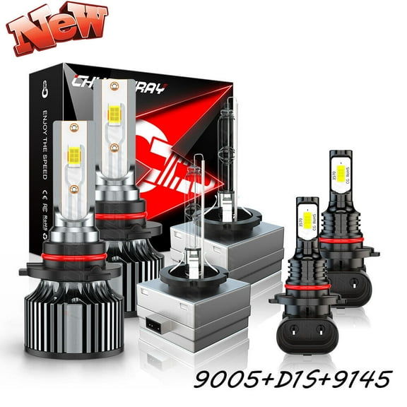 For Dodge Challenger 08-2010 HID/LED Headlight Fog Light Bulbs KIT