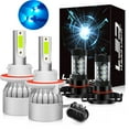 thumbnail image 1 of For Dodge Challenger 2009-2014 8000K Ice Blue LED Headlights & Fog Light Bulbs Kit, 1 of 14
