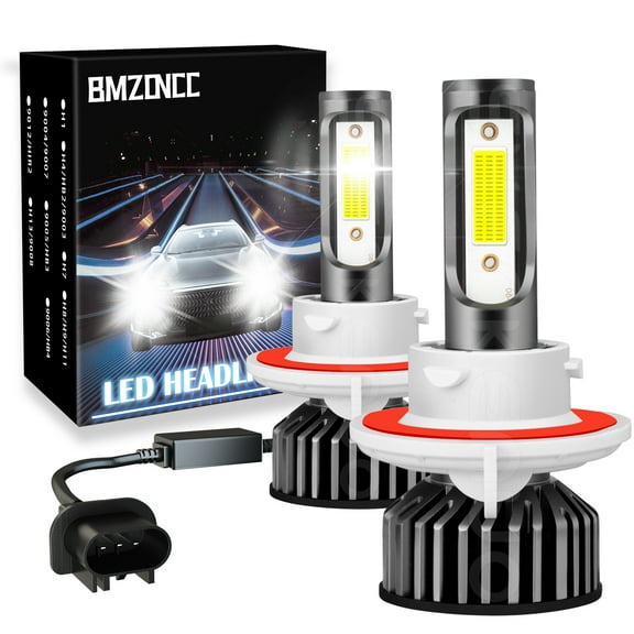 For Dodge Challenger 2011 2012 2013 2014 H13 9008 LED Headlight Bulbs Amplified Flux Hi/Lo Beam, 60W 6000LM 6000K Xenon White