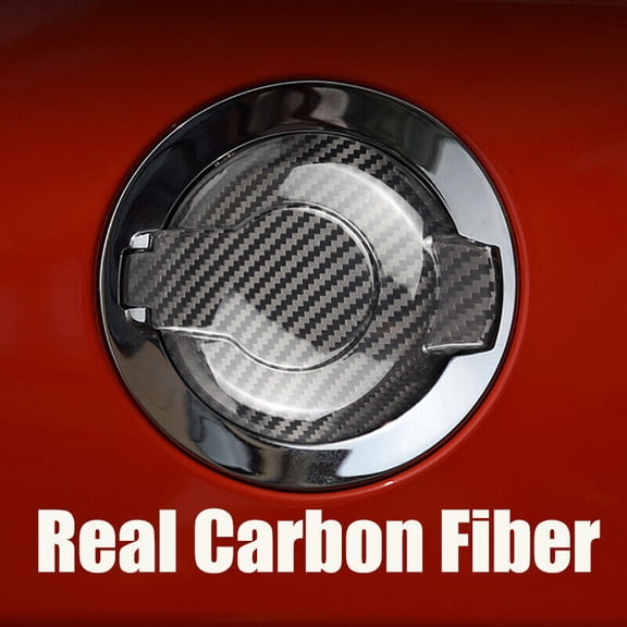 For Dodge Challenger Real Carbon Fiber Oil Fuel Tank Cap Cover Trim 2015-2020