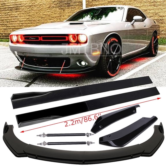 For Dodge Challenger SRT SXT RT Front Bumper Spoiler Kit / Side Skirt / Rear Lip