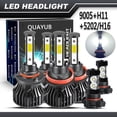 thumbnail image 1 of For Dodge Charger 2011-2014 6000K white LED Headlight Hi/Low+Fog Light 6 Bulbs, 1 of 12