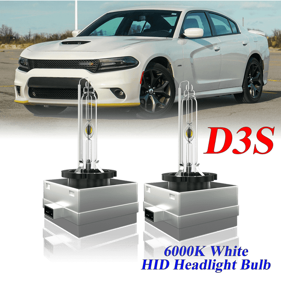 For Dodge Charger 2011-2019 D3S HID Headlight High/Low Beam 6000K Crystal White Xenon Bulbs Set 2
