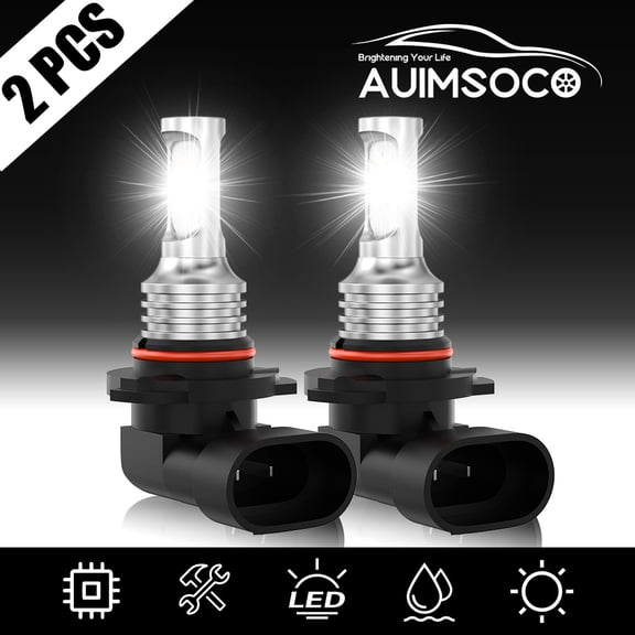 For Dodge Charger 2016-2019 2X 6000K White 9005 LED Headlight Bulbs Hi/Lo Beam Non-polarity Halogen Replacement