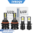 thumbnail image 1 of For Dodge Dakota 1991-1996 LED Headlight Bulbs 9007 High/Low Beam+H3 Fog Light Combo Kit 4Pcs 6000K White, 1 of 15