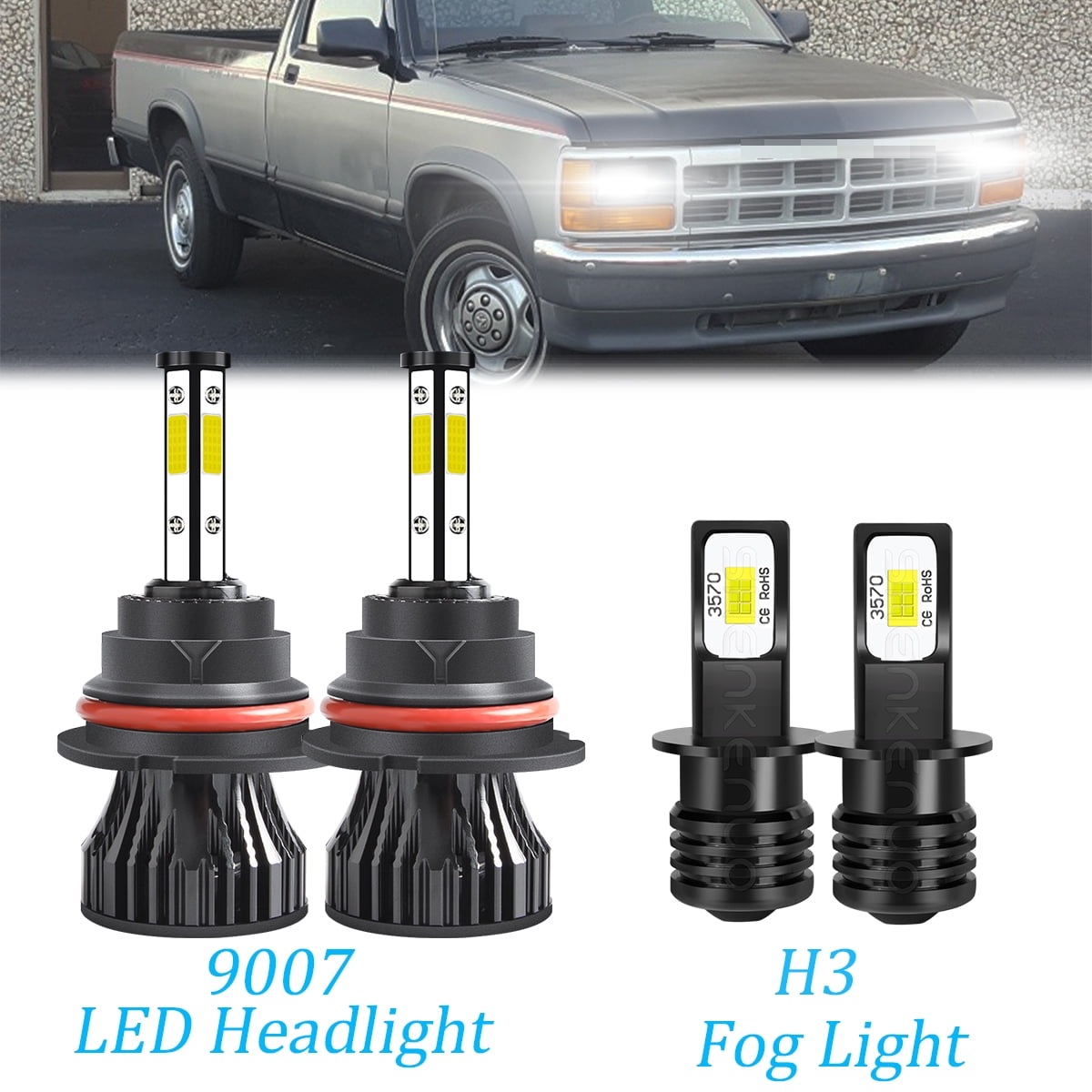 For Dodge Dakota 2005-2009 LED Headlight High / Low + Fog Light Bulbs Combo Kit 7c1b5a90 32de 44e8 99b4 6fee10931eeb.023f850b2d8bc4b068e9e115ad6abd9d