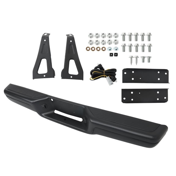 For Dodge Dakota 1997-2004 2002 Steel Rear Step Bumper Assembly Black W/ Bracket