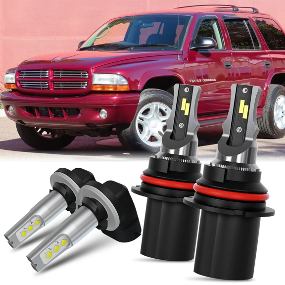 For Dodge Durango 2001-2003 4x 9007 881 LED Headlight Bulbs Super Bright White