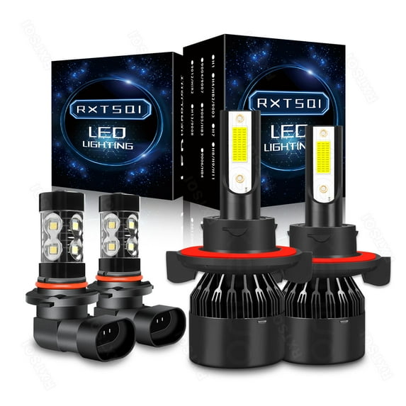 For Dodge Durango 2004-2009 LED Front Headlight Bulbs H13 High/Low Beam 9145 Fog Light 4Pcs,c9