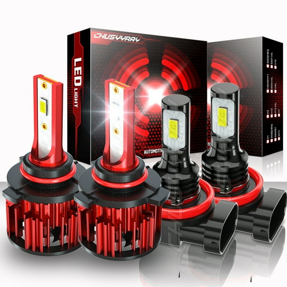 For Dodge Durango 2014 2015 9012 LED Headlight High Low Beam H11 Fog Light Combo Conversion Kit 4PCS