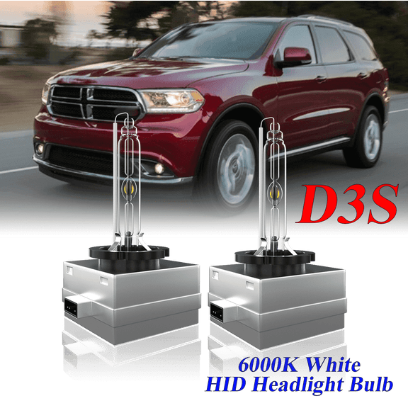 For Dodge Durango 2014-2019 D3S HID Headlight High/Low Beam 6000K Crystal White Xenon Bulbs Set 2