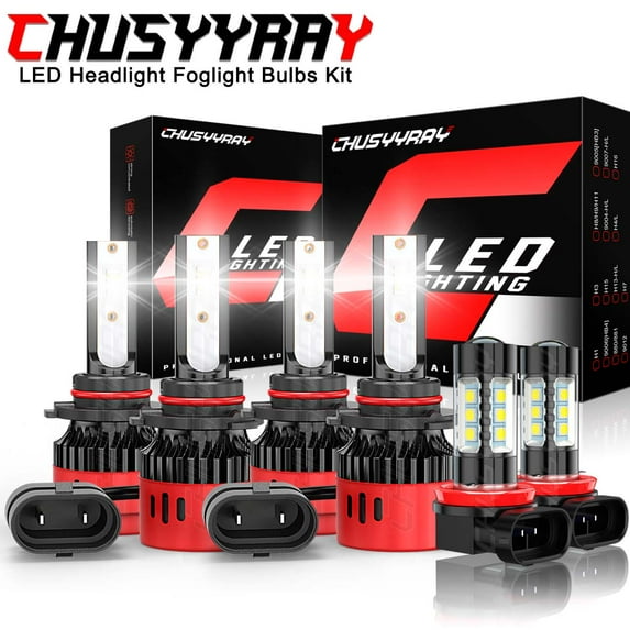 For Dodge Durango 2016-2020 6x LED Headlight Bulbs High Lo Beam Fog Light kit