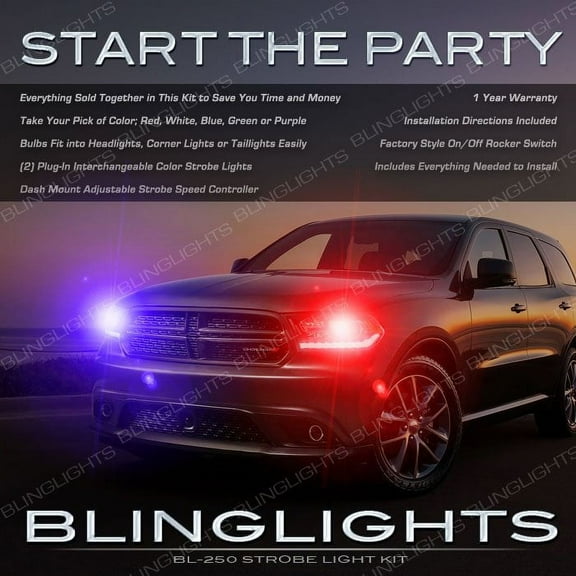 For Dodge Durango Head Lamps Strobe Lights Kit Custom