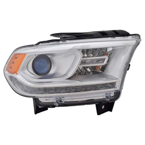 For Dodge Durango Headlight Assembly 2014 2015 Passenger Side | w/ Daytime Running Light | Chrome Trim | CAPA Certified | CH2503257 | 68184822AK