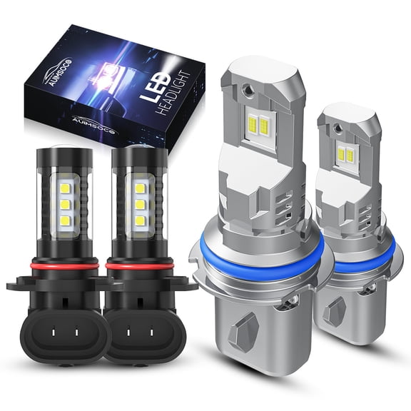 For Dodge Grand Caravan 2001-2007 9007 H10 LED Headlight High/Low Beam + Fog Light Bulbs Conversion, Plug & Play Easy Install