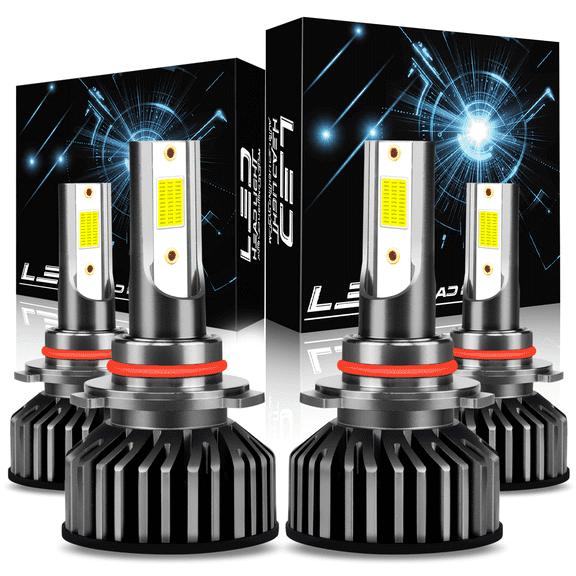 For Dodge Journey 2010-2018 LED Headlight Bulbs 9005 9006 High&Low Beam,60W 6000LM 6000K 4pcs