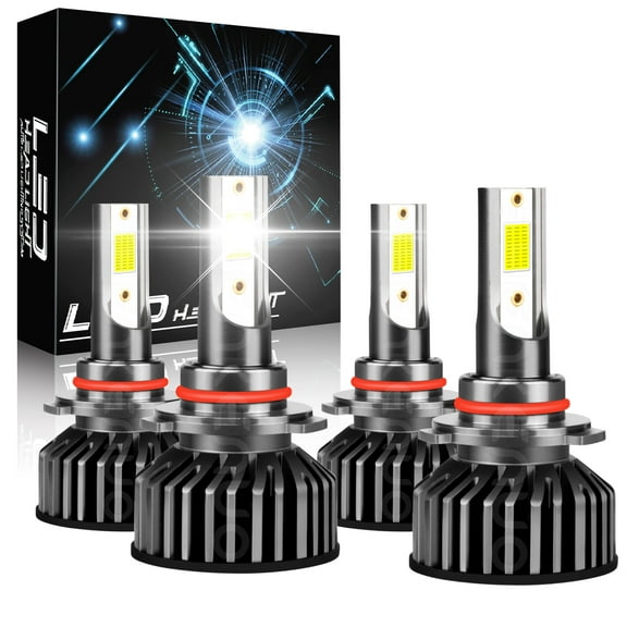 For Dodge Journey 2010-2019 4x 6000K LED Headlight Bulbs,9005 9006 High Low Beam