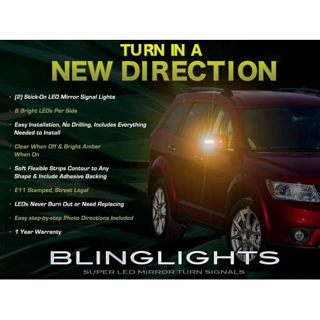 For Dodge Journey Side LED Mirror Light Turnsignal Lamp Kit Set