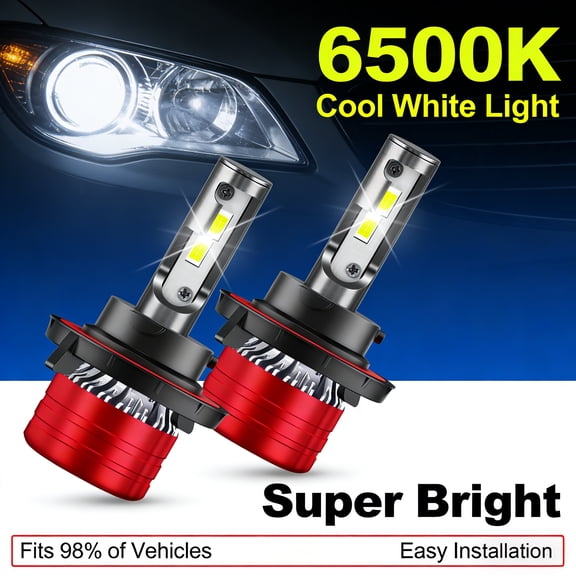 For Dodge Nitro 2010 2011 LED Headlight Hi-Lo Beam Light Bulbs Kit Super Bright 6500K White 2x