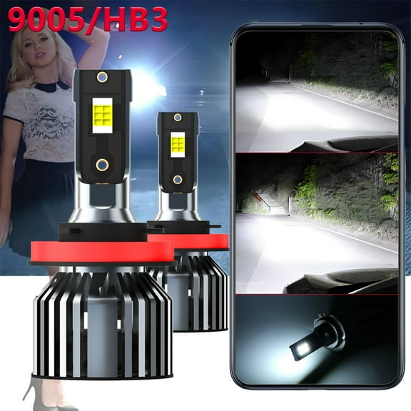 For Dodge RAM 1500 2013-2018,LED Headlight Bulbs 9005 HB3 High/Low Beam White,6000K