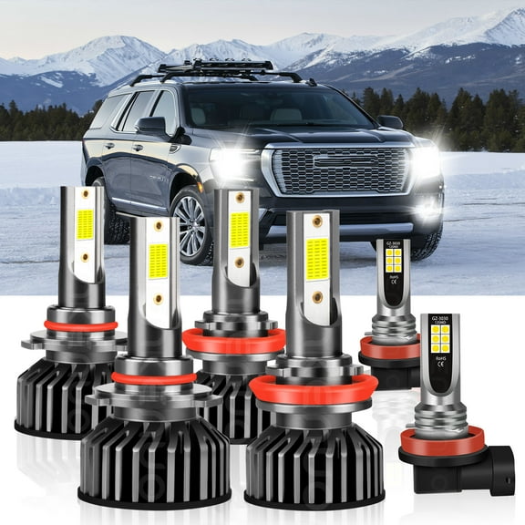 For Dodge RAM 1500 2019 2020 Combo LED Headlight High/Low Kit+Fog Light Bulbs 6000K