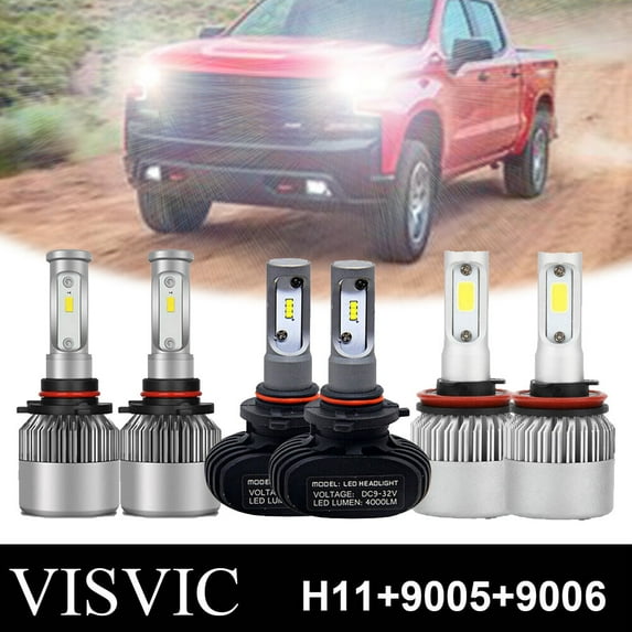 For Dodge RAM 1500 2500 3500 4500 2013 2014 2015 LED Headlight & Fog Light Bulbi