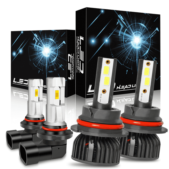 For Dodge Ram 1500 2002-2008 Headlight Bulbs High Low Beam LED Light Set 4pcs