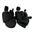 thumbnail image 1 of For Dodge Ram 1500 2009-2018 & Ram 1500 Classic 2019-2025 Quad Cab FH Group Faux Leather Custom Fit Car Seat Covers - Black Full Set, 1 of 7