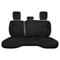 thumbnail image 1 of For Dodge Ram 1500 2009-2018 & Ram 1500 Classic 2019-2025 Quad Cab FH Group Neoprene Custom Fit Car Seat Cover - Black Rear Set, 1 of 5
