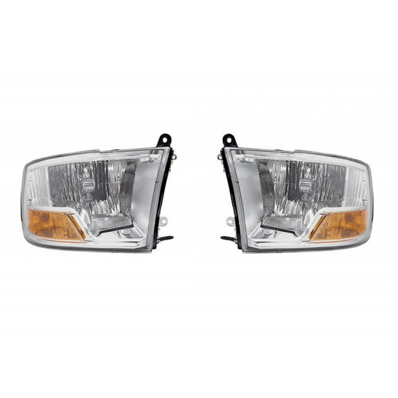 For Dodge Ram 1500 2009 2010 OEM Headlight Assembly Driver and Passenger Side | Pair | Composite | CH2502282, CH2503282 | 55277409AF, 55277410AF