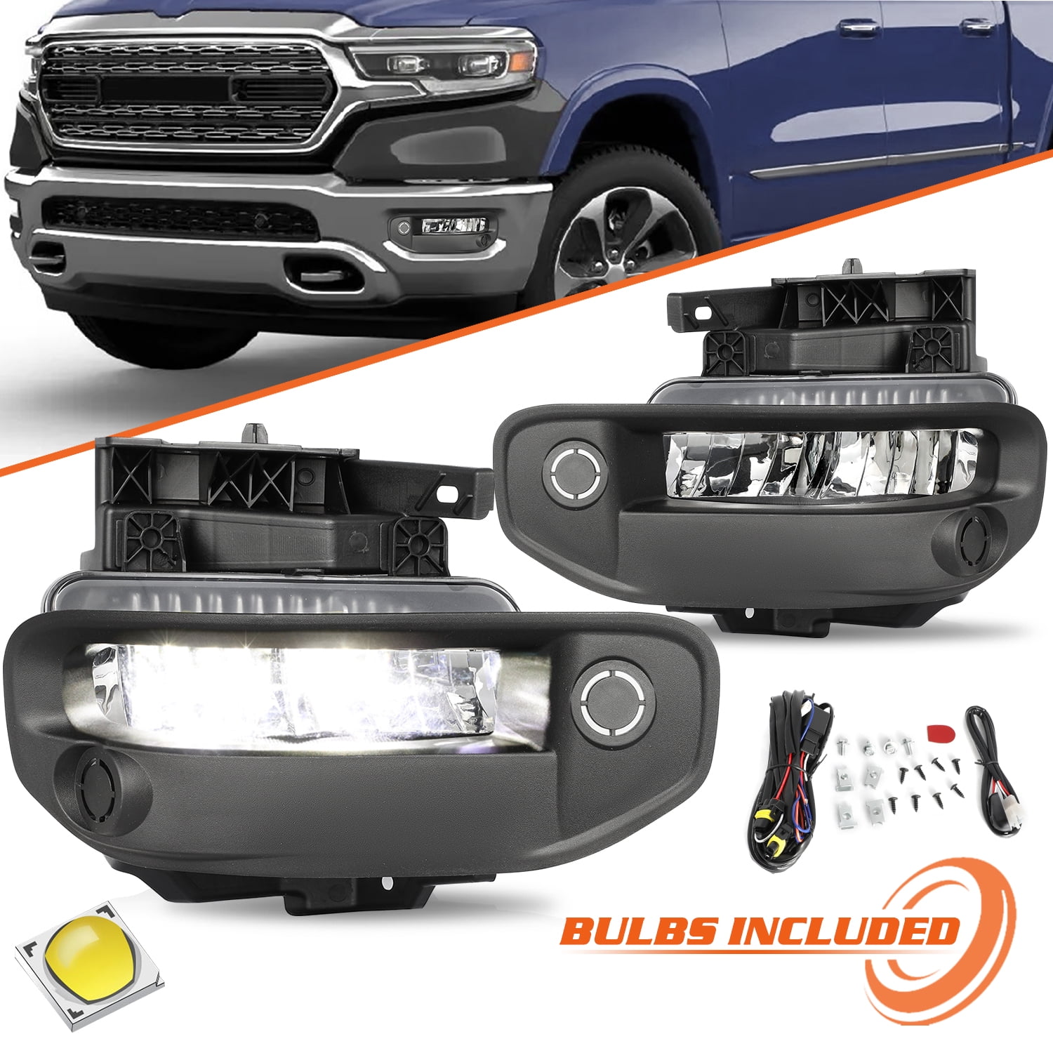 CH1061108 Fog Bracket Kit For 2013-2018 Ram 1500 2019-2021 Ram 1500 Classic