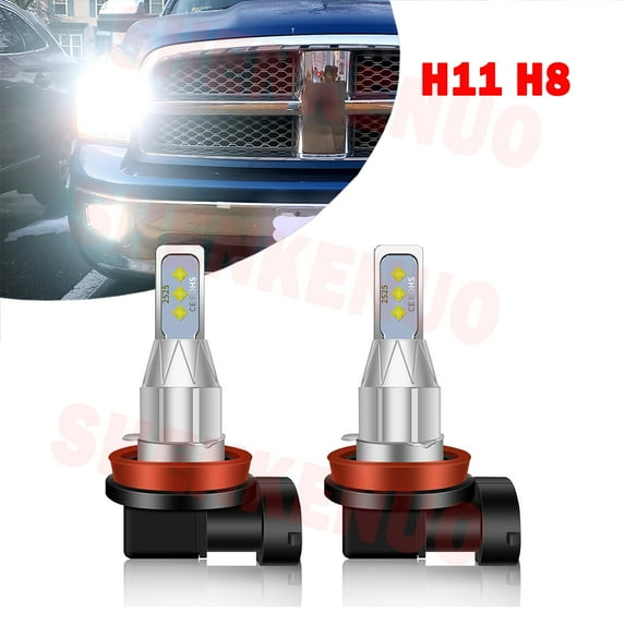 For Dodge Ram 1500 2019-2022 Led Fog Lights 4000LM 80W H8 H11 Led Bulbs 2pcs