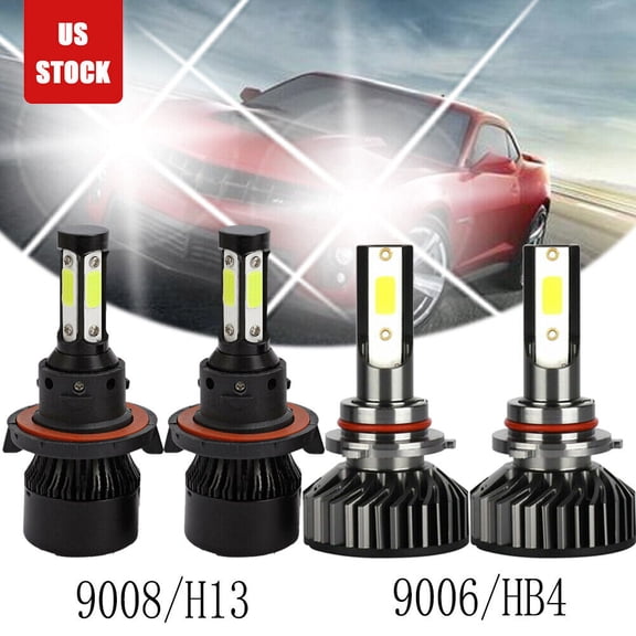 For Dodge Ram 1500 2500 3500 2006-2009 - 4X 6000K LED Headlight + Fog Light mi