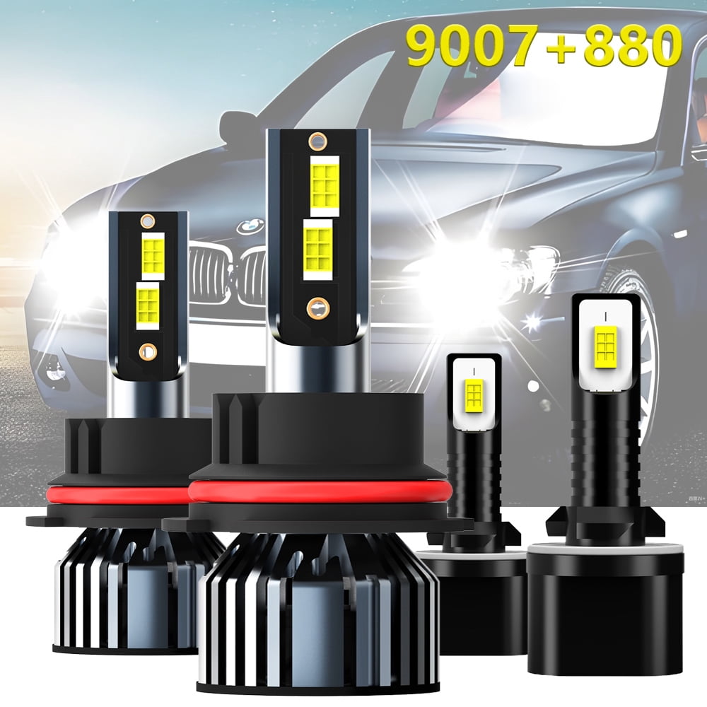 For Dodge Ram 1994-1998,4x Bulbs KIT LED Headlights 9007 High Low Beam ...