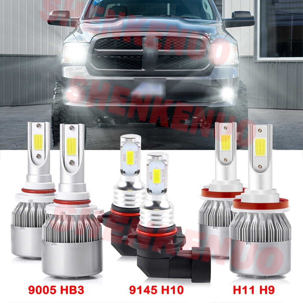 For Dodge Ram 2500 2019-2022 Led Headlights 12000LM 9005 High Beam