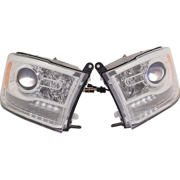 For Dodge Ram 2500/3500 2010/Ram 1500/2500/3500 2011 2012 Headlight Projector Assembly | TRX/SLT | Chrome | w/ Quad | Code LME | CH2505129