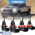 thumbnail image 1 of For Dodge Ram without Projector 2013-2020 LED Headlight Bulbs 9005+H11 HIGH LOW Beam Combo Kit 4Pcs 6000K White, 1 of 11