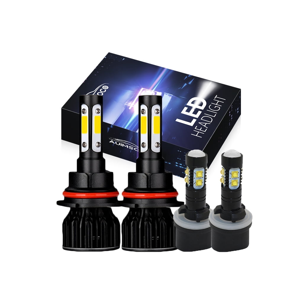 For DodgeSpirit 1990-1995 9004 880 LED Headlight Bulbs High/Low Beam, 6000K White 4000LM Bright Canbus No Error, Easy Install, Plug-N-Play Halogen Replacement, 4Pcs
