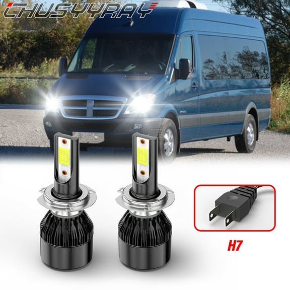 For Dodge Sprinter 2500 2007 2008 2009 - 2x H7 LED Headlight Hi/Lo Beam Bulbs Kit Super Bright White