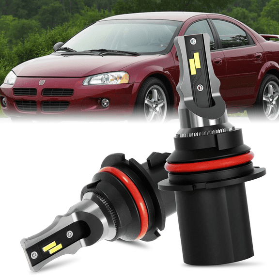 For Dodge Stratus 1995-2006 LED Headlight Kit 9007 HB5 6000K White High Low Beam Bulbs