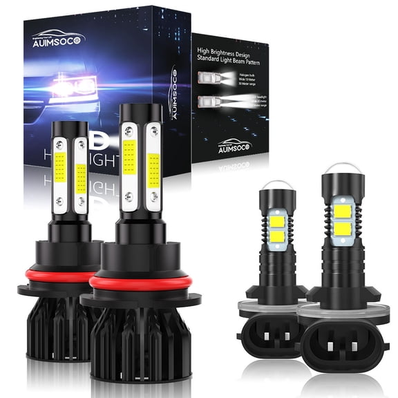 For Dodge Stratus 2001-2005 9007 881 LED Headlight Bulbs Combo High/Low Beam & Fog Light Super Bright Cool White 4PCS