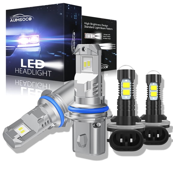 For Dodge Stratus 2001-2005 LED Headlight Bulbs Combo 4x 9007+881 High Low Beam Fog Light