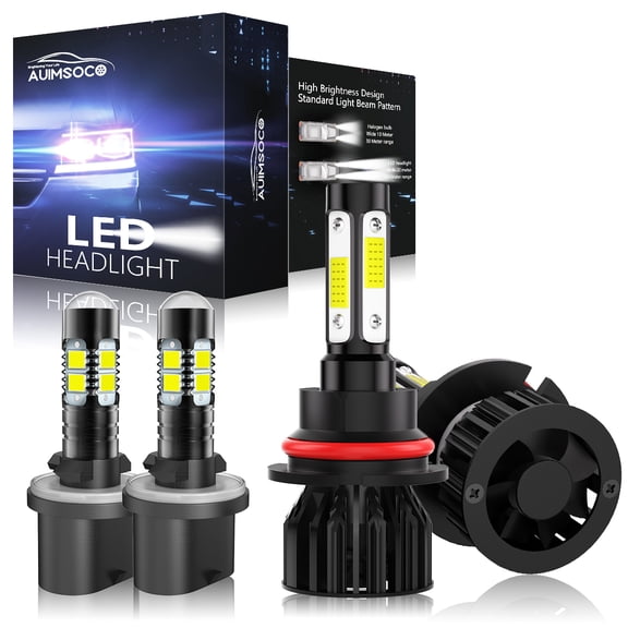 For Dodge Stratus 2001-2006 9007 880 LED Headlight Bulbs Combo High/Low Beam & Fog Light Super Bright Cool White 4PCS